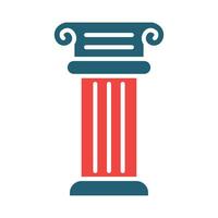 grec piliers vecteur glyphe deux Couleur icône pour personnel et commercial utiliser.