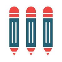 Couleur des crayons vecteur glyphe deux Couleur icône pour personnel et commercial utiliser.