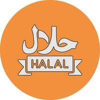 icône de vecteur halal