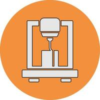 Icône de vecteur d'imprimante 3D