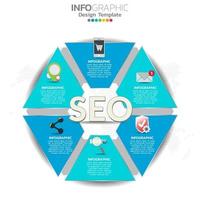 concept de marketing numérique seo avec des icônes. vecteur