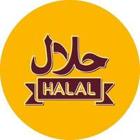 icône de vecteur halal