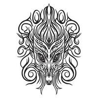 gothique tribal tatouage ornement 4 vecteur