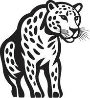 rugissement élégance noir léopard emblème excellence rôder panthère noir vecteur léopard logo