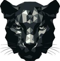 yeux de le rugissement harceleur vectorisé monochrome jaguar icône de Puissance vecteur