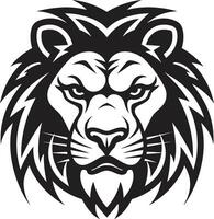 Royal présence noir Lion logo icône vecteur crinière noir Lion insigne