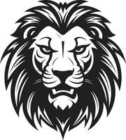 rugissement excellence le Lion emblème logo sauvage beauté une noir Lion vecteur conception