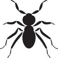 noir vecteur fourmi logo talent artistique dans simplicité iconique fourmi silhouette noir vecteur logo excellence