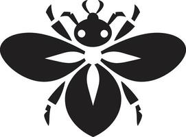nocturne majesté monochrome coccinelle profil silhouette de une rampant insecte vecteur