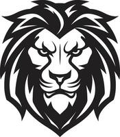 élégant férocité noir Lion icône onyx rugir vecteur Lion logo