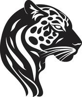royal rugir noir léopard emblème dans vecteur le gracieux prédateur noir vecteur léopard logo