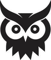 noir et blanc hibou symbole hibou portrait logo inspiration vecteur