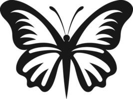complexe battement noir papillon emblème mystique de le papillon noir vecteur symbole