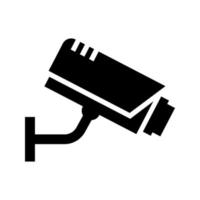 icône de surveillance vidéo, panneau d'avertissement de surveillance par caméra vecteur