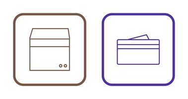 boîte et portefeuille icône vecteur