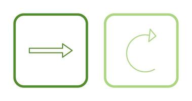 droite La Flèche et recharger icône vecteur
