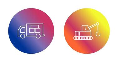 logistique voiture et lifter icône vecteur