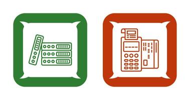 classeurs et pos Terminal icône vecteur