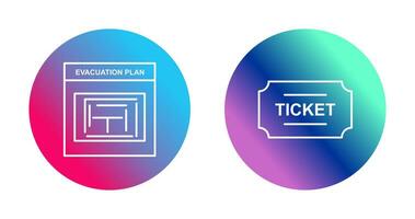 évacuation plan et des billets icône vecteur