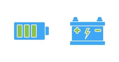 mise en charge et accumulateur icône vecteur