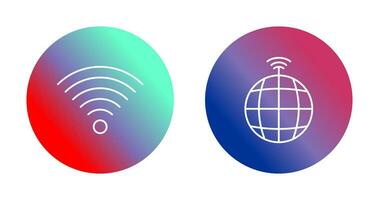 signal sur utilisateur et global signaux icône vecteur