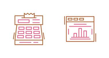 statistiques et check-out icône vecteur