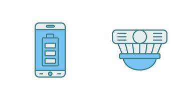 mobile batterie et détecteur icône vecteur