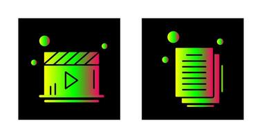 vidéo joueur et document icône vecteur
