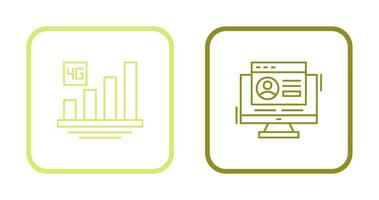 4 g et s'identifier icône vecteur