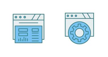 tableau de bord et navigateur icône vecteur