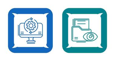 synchronisation et Les données visualisation icône vecteur