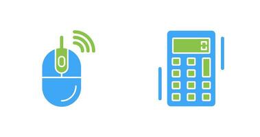 calculatrice et Souris icône vecteur