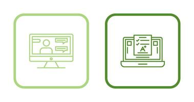 l'Internet et notes icône vecteur