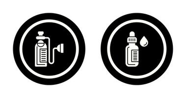 oxygène et compte-gouttes icône vecteur