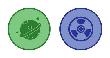 planète et nucléaire icône vecteur