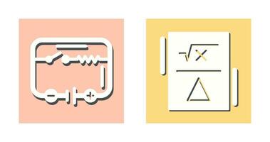 électrique circuit et formule icône vecteur