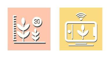 croissance et dispositif icône vecteur
