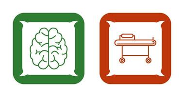 cerveau et tendeur icône vecteur