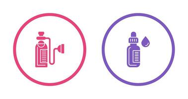 oxygène et compte-gouttes icône vecteur