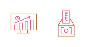 statistiques et voter icône vecteur