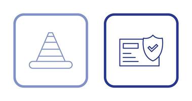 circulation cône et Sécurité icône vecteur