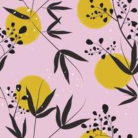 fond transparent motif floral abstrait vecteur