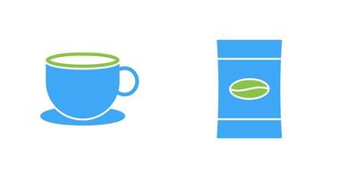 thé et café paquet icône vecteur