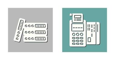 classeurs et pos Terminal icône vecteur