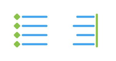 à puce liste et droite aligner icône vecteur