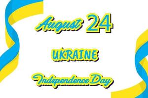 typographie de la fête de l'indépendance de l'ukraine vecteur