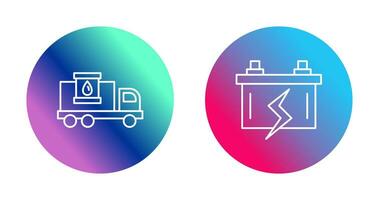 carburant un camion et batterie icône vecteur