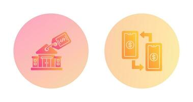 de location et transaction icône vecteur