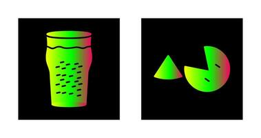 pinte de Bière et tarte icône vecteur
