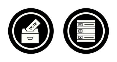 moulage voter et scrutin papier icône vecteur